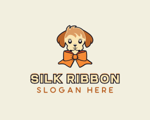 Puppy Dog Ribbon logo design