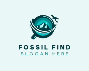 Travel Magnifying Glass logo design