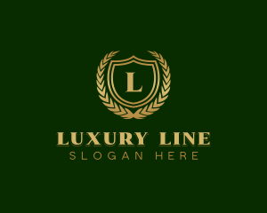 Luxury Crest Shield logo design