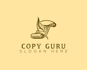 Feather Quill Writing logo design