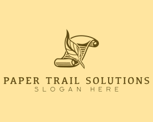 Feather Quill Writing logo design