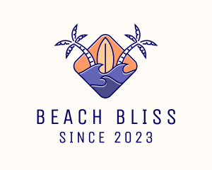 Surfing Beach Resort logo design