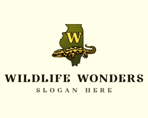 Illinois Wildlife Salamander logo design