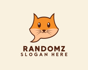 Cute Cat Messaging Logo