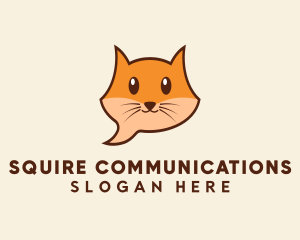 Cute Cat Messaging logo design