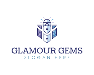 Light House Gem Tower logo design