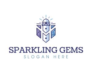 Light House Gem Tower logo design