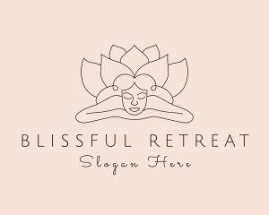 Wellness Lotus Lady logo design