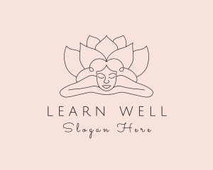 Wellness Lotus Lady logo design