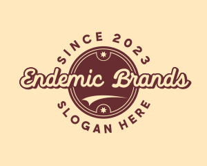 Cursive Retro Brand logo design