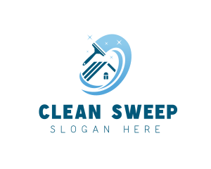 Cleaning Swoosh Housekeeping logo design