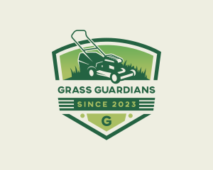 Lawn Mower Grass Cutting logo design