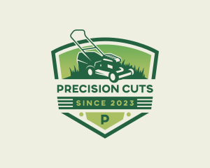 Lawn Mower Grass Cutting logo design