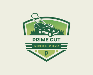 Lawn Mower Grass Cutting logo design