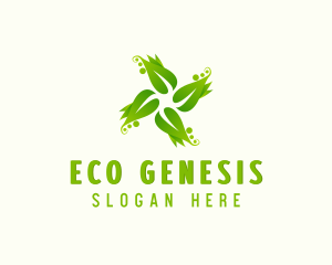 Plant Farming Eco Leaf  logo design