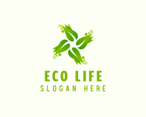 Plant Farming Eco Leaf  logo design