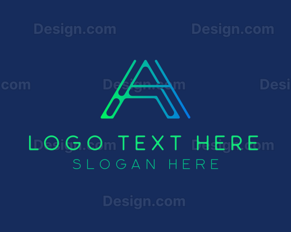 Futuristic Letter A Company Logo