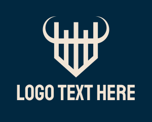 Geometric Viking Shield logo