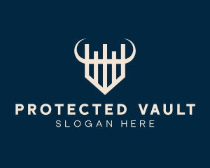 Geometric Viking Shield logo design