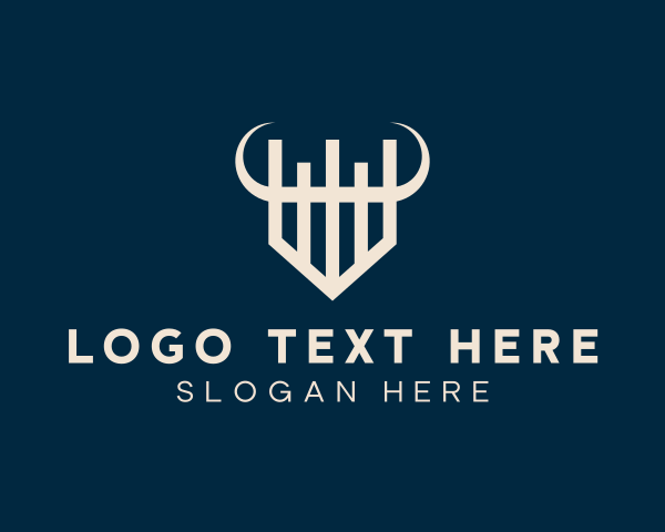 Geometric Viking Shield logo