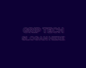 Glitch Neon Tech logo design