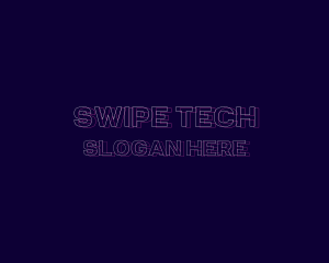 Glitch Neon Tech logo design