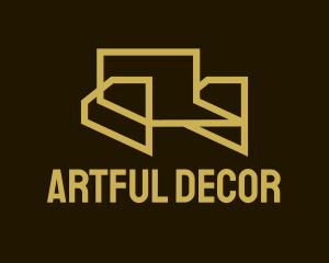 Geometric Home Armchair  logo design