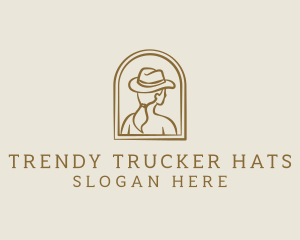 Cowgirl Hat Fashion logo design