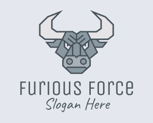 Angry Strong Buffalo logo design