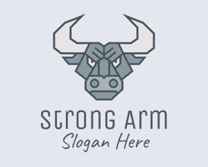 Angry Strong Buffalo logo design