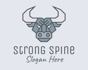 Angry Strong Buffalo logo design