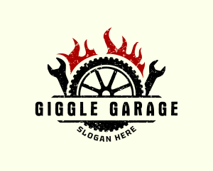 Tire Wrench Garage logo design