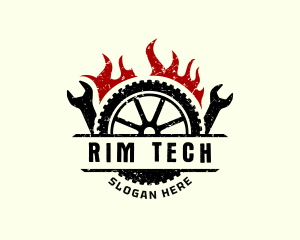 Tire Wrench Garage logo design