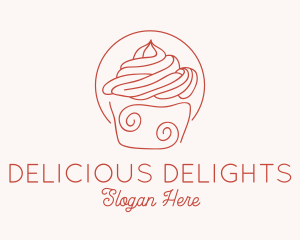 Sweet Cupcake Dessert  logo design