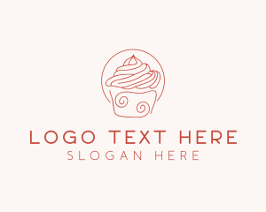 Sweet Cupcake Dessert  Logo