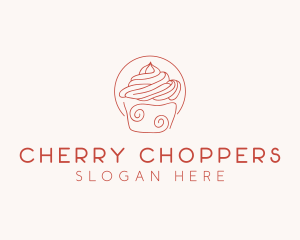 Sweet Cupcake Dessert  logo design