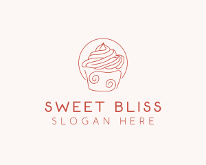 Sweet Cupcake Dessert  logo design