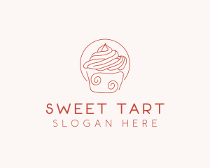 Sweet Cupcake Dessert  logo design