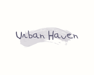 Purple Urban Watercolor  logo design