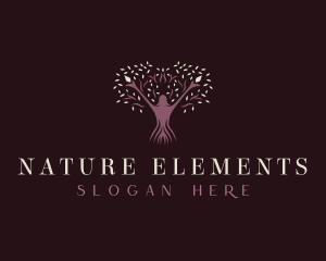 Woman Nature Tree logo design