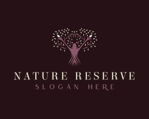 Woman Nature Tree logo design