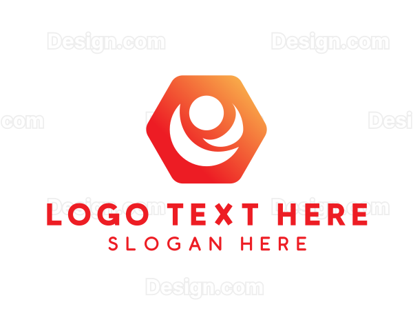 Generic Person Hexagon Logo