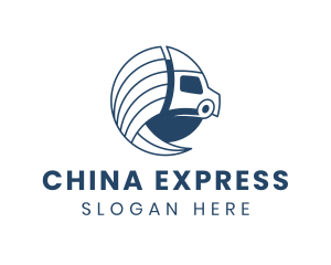 Logistics Truck Express logo design