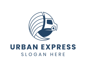 Logistics Truck Express logo design