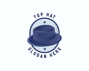 Fedora Porkpie Hat Fashion logo design