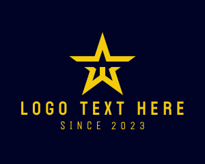Lettering - ELegant Star Letter W logo design