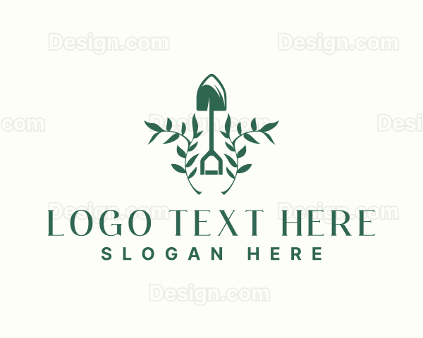 Plant Garden Shovel Logo