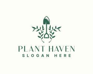 Plant Garden Shovel logo design