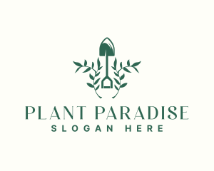 Plant Garden Shovel logo design