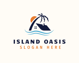 Tropical Island Home logo design